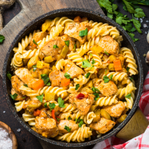 pasta con pollo