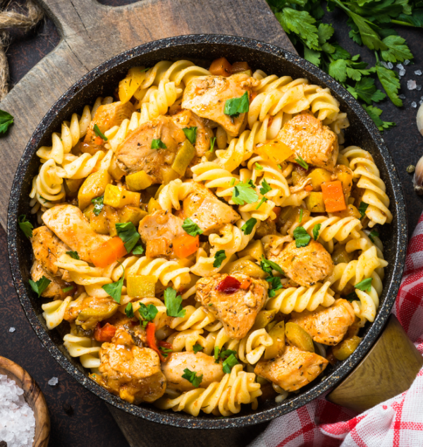 pasta con pollo